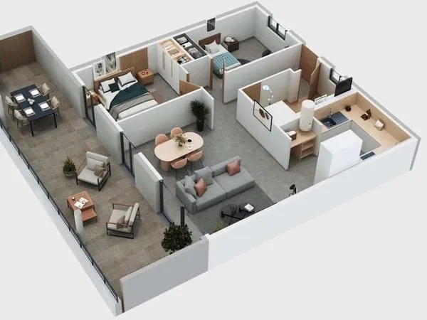 PORTICCIO - APPARTEMENT TYPE 2