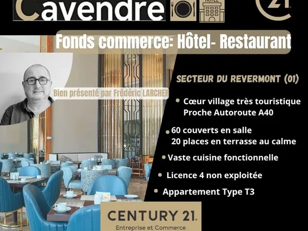 Fonds de commerce, hôtel, restaurant 1 m² BOURG EN BRESSE