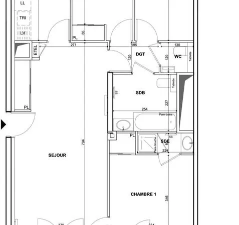 Appartement 4 pièces 85 m²