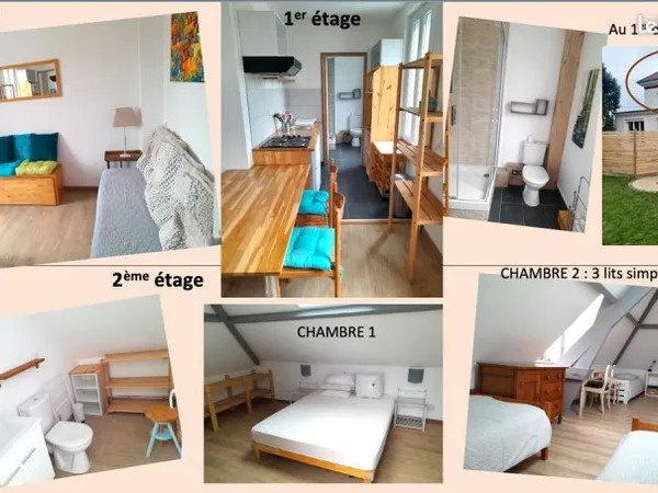 Appartement F3 en duplex meublé et équipé tout compris