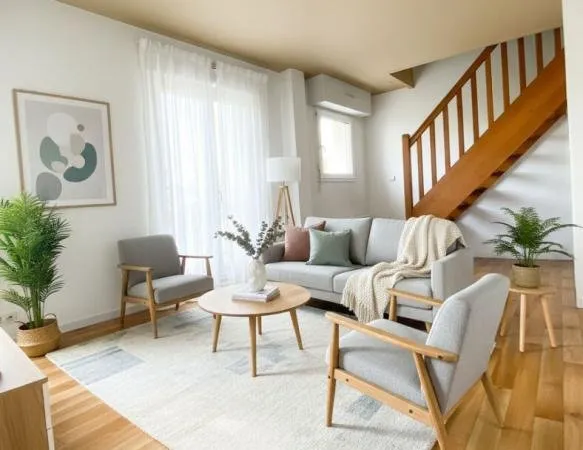 Nouveau - Appartement T2 duplex au 3 étage d'une copropriété calme, situé à deux pas du pont de la T