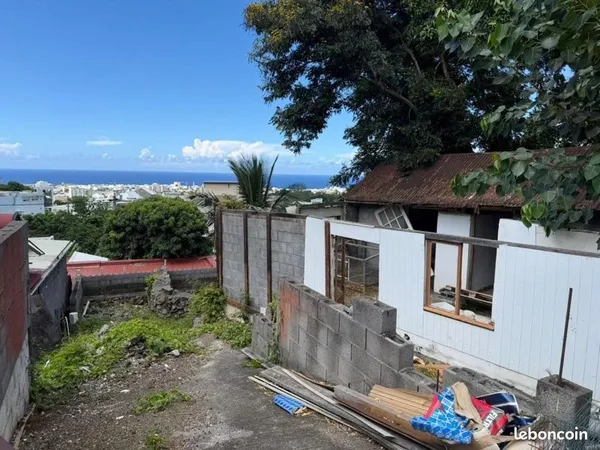 Terrain constructible vue mer Bellepierre