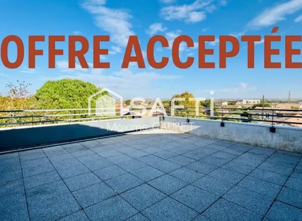 Saint-Jory: T3 dernier étage avec grande terrasse