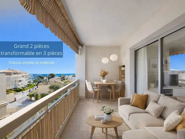 Grand 2 pièces de 60 m² avec potentiel 3 pièces ? Terrasse, Garage fermé, Cave ? Résidence ravalée
