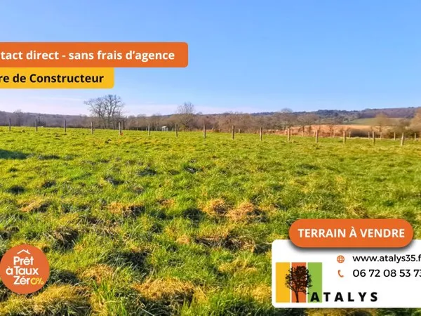 Terrain viabilisé, libre de constructeur