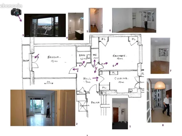 Quartier Aigle - Caserne de Bonne, 2P+Patio+Cuisine