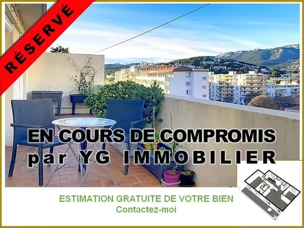 TOULON OUEST magnifique T4 de 69m² (2ch) dernier étage