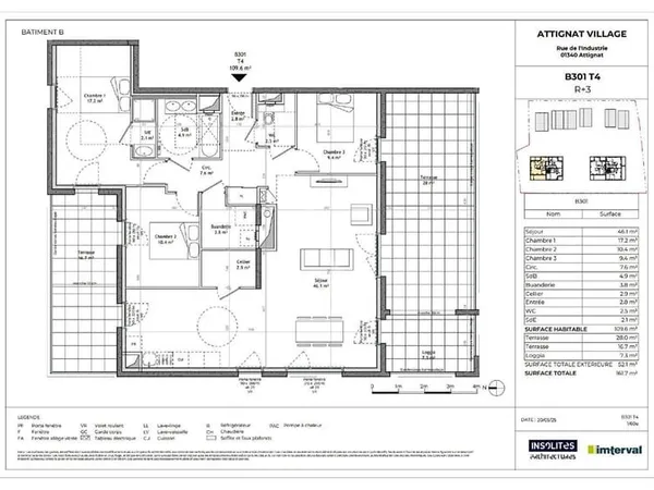 Appartement 4 pièces 109 m²