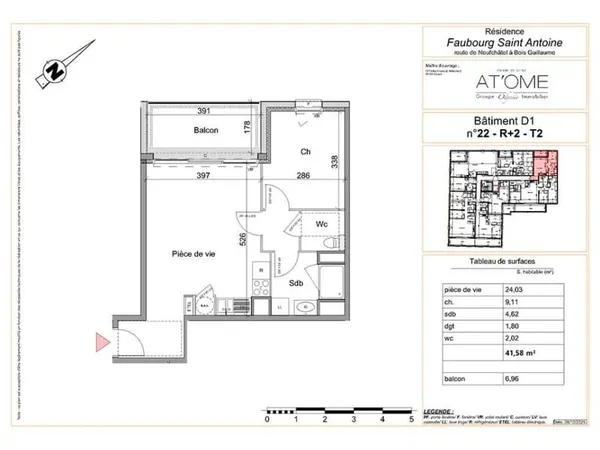 Appartement (T2) - 41.58
