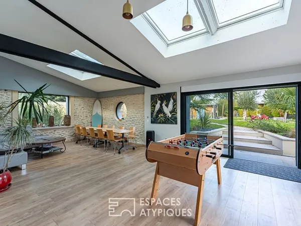 Maison de charme contemporaine avec piscine à Sonchamp