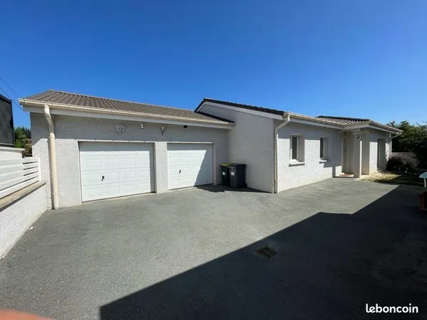 Maison plain-pied 113m² - 4 ch - Double garage