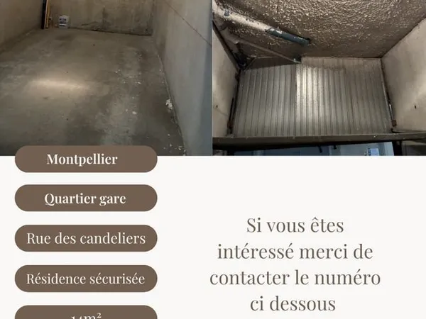 Garage à vendre 14m² Montpellier gare