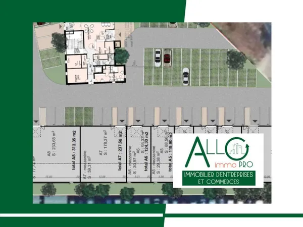 Murs locaux d'activités Benesse Maremne sortie autoroute 73m² neufs vendus en VEFA