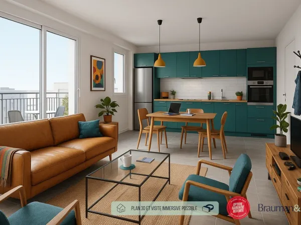 2 PIÈCES de 63m² + EXT(s) de 13m² + PKG(s)