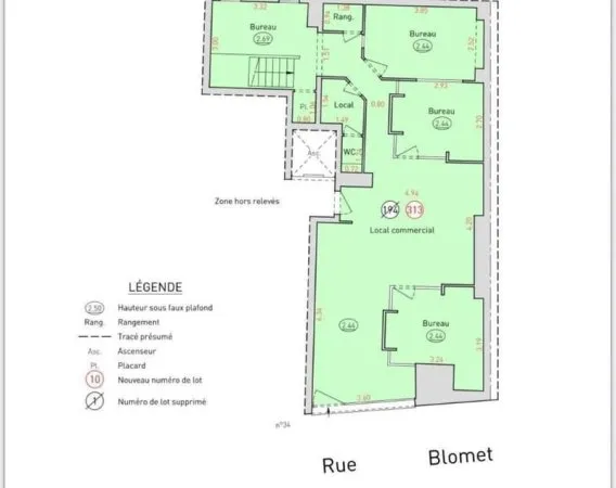 Local commercial 116 m²
