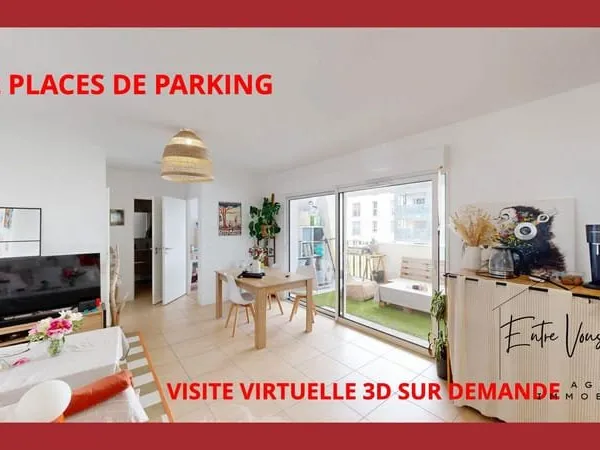 T3 NEUF 2025 AVEC TERRASSE 13 m² + 2 PARKINGS - ANGLET EMPLAC