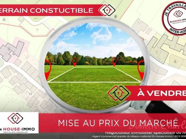 Terrain constructible 1100 m²