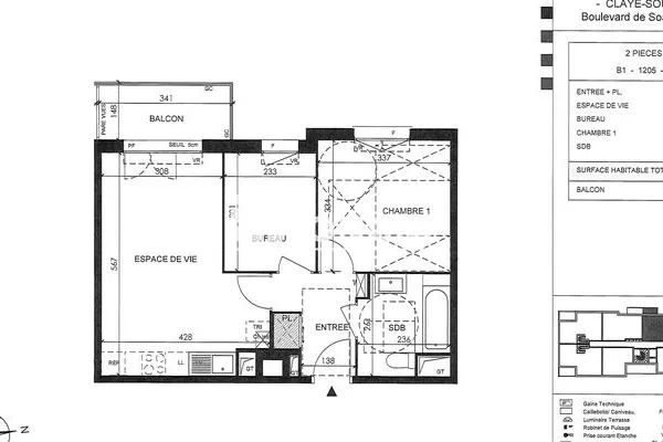 Appartement meublé 2 pièces 49 m²