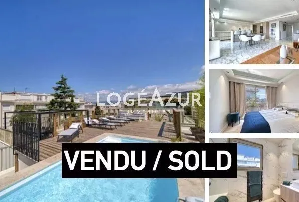 EXCEPTIONNEL - CANNES PALM BEACH 4 PIECES - TOIT TERRASSE ET PISCINE PRIVÉE