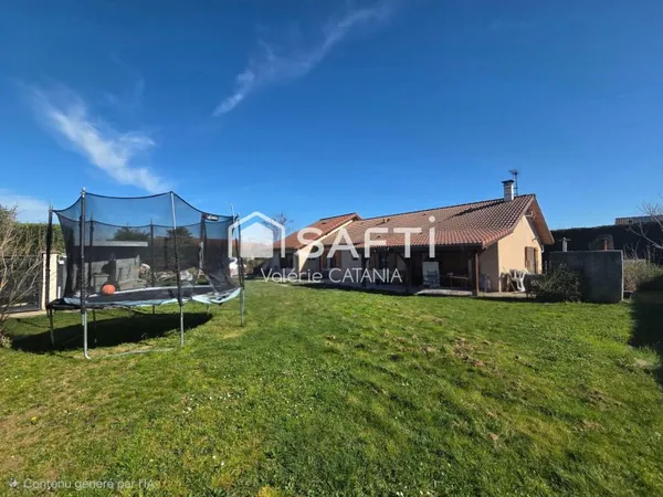 ST-Siméon-de Bressieux, Maison de plain pied 122m² sur terrain de 1002m².