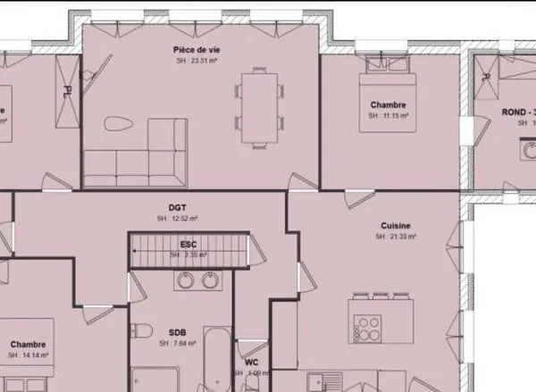 Maison de plain-pied 6 pièces 120 m²