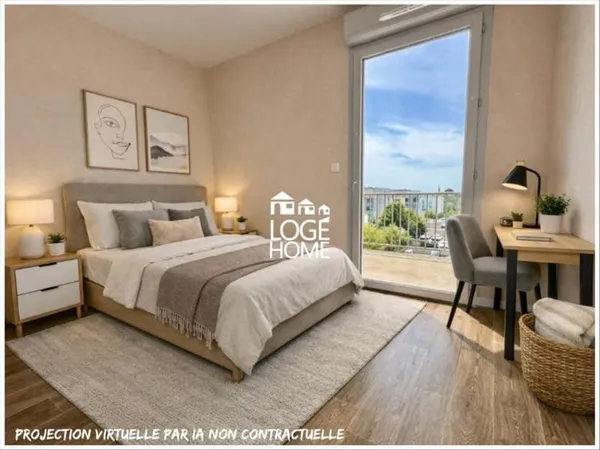 T3 Balcon et place privative
