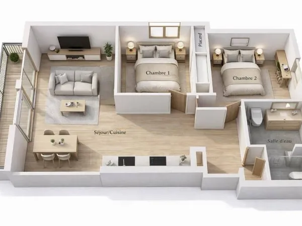 Appartement 3 pièces 70 m²