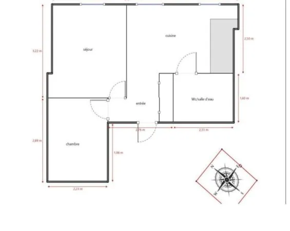 Appartement 2 pièces 34 m²