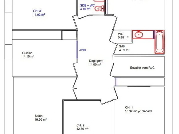 Grand appartement en coloc