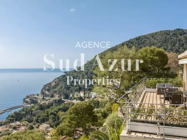 A VENDRE - EZE bord de MER - VILLA AVEC PISCINE - VUE PANORAMIQUE MER