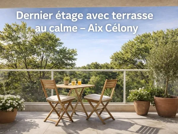 T2 Dernier étage avec terrasse au calme - Aix Célony