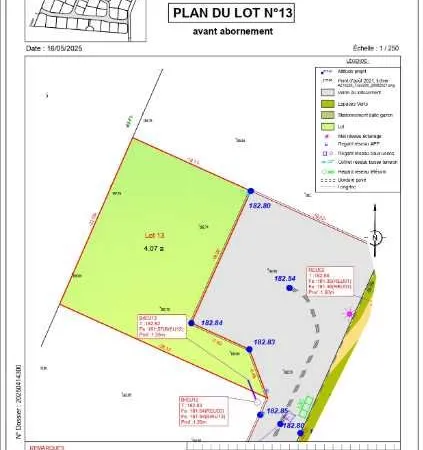 Terrain en lotissement 407 m²