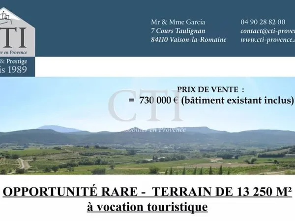 IDEAL PROMOTEUR - TERRAIN A VOCATION TOURISTIQUE
