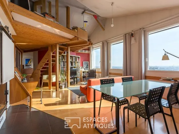 Appartement duplex avec vue sur Lyon