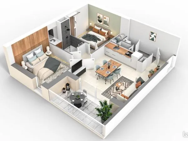 Appartement 3 pièces 53 m²