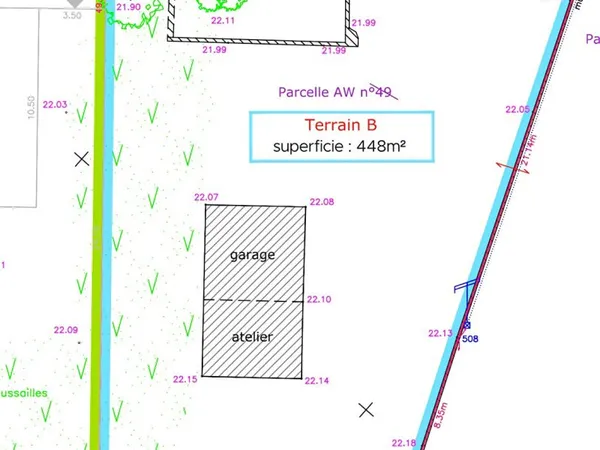 Terrain à bâtir de 450m² secteur zone UP4
