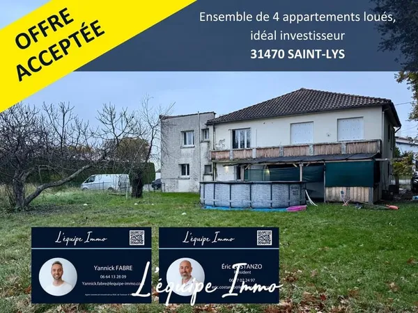 Immeuble de rapport loué rentabilité brute 9%