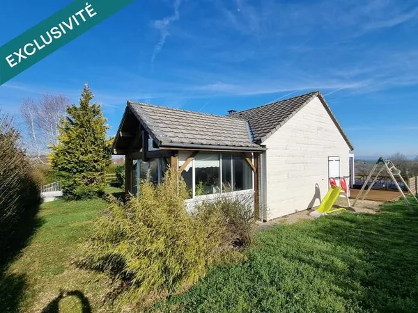 Plein pied avec terrasse, terrain et vue campagne