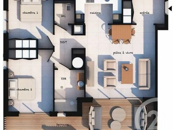Appartement 3 pièces 78 m²