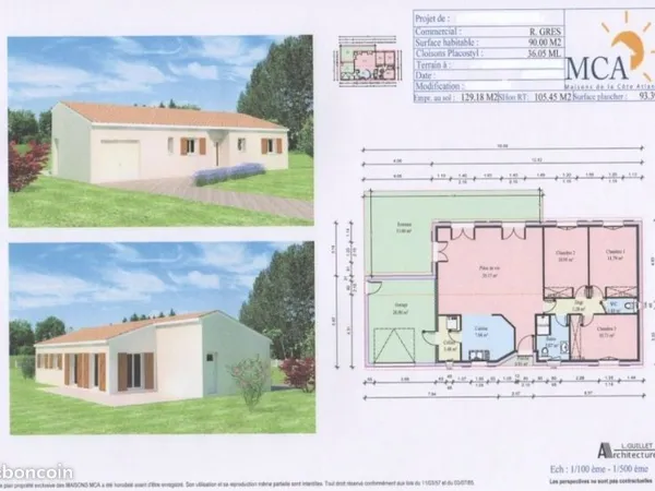 Maison 1 pièce 90 m²