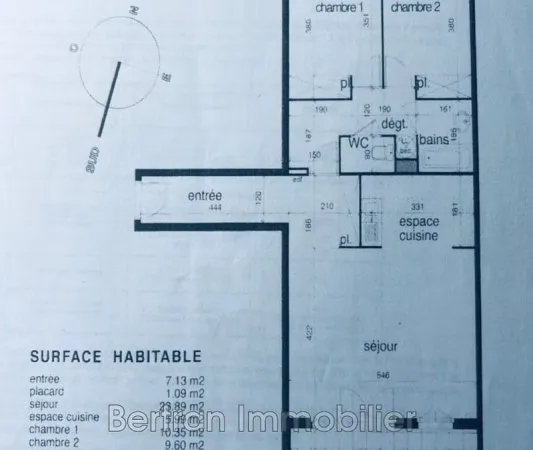 Appartement 3 pièces 68 m²