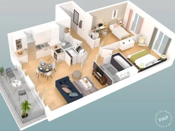 Appartement 3 pièces 63 m²