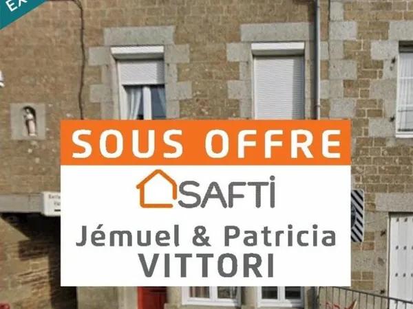 Maison de ville, 4 chambres, bureau, garage, courette