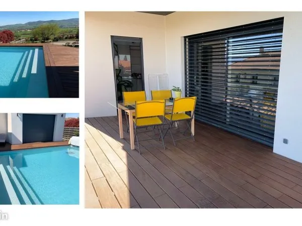 Maison contemporaine de plain-pied - piscine - calme absolu - vue dégagée
