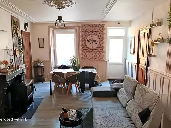 MAISON DE BOURG AVEC DE BEAUX VOLUMES, TERRAIN, GARAGE ET DÉPENDANCES
