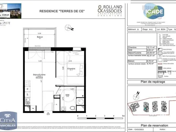 Appartement 2 pièces 42 m²