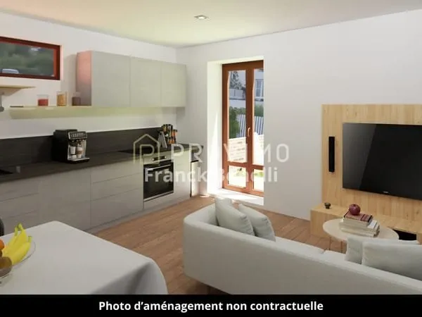 À vendre Appartement T2 en plateau, centre Viuz-en-Sallaz avec terrasse 22m2