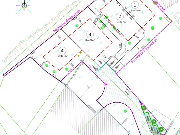 Terrain en lotissement 401 m²