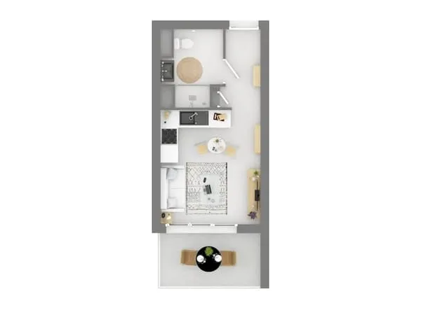Appartement 1 pièce 22 m²