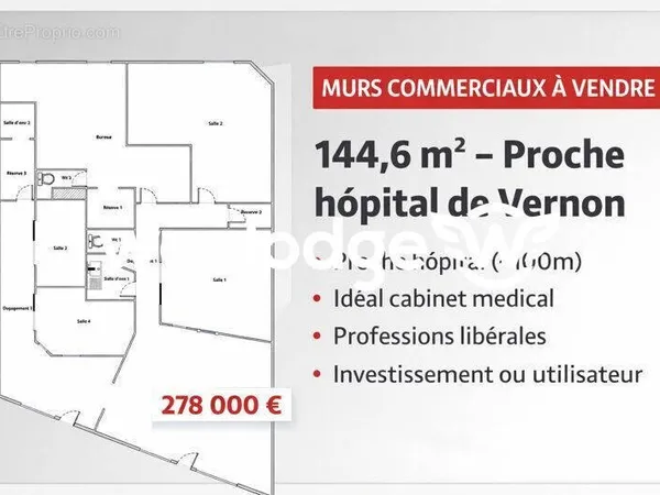 Commerce 145 m² à Vernon